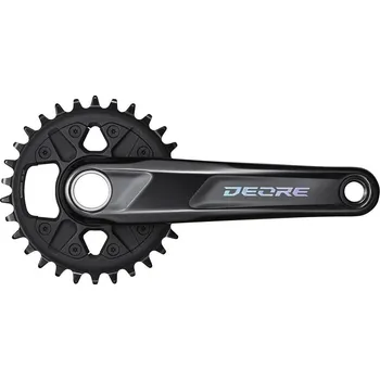 Klika na kolo SHIMANO Deore Střed 175mm 30z. 12-k. BOOST černá dvoudílná bez ložisek