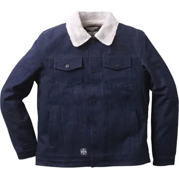 Pánská casual bunda Přechodní bundy z West Coast Choppers - WCC Sherpa Lined Canvas Jacket - Muži - modrá