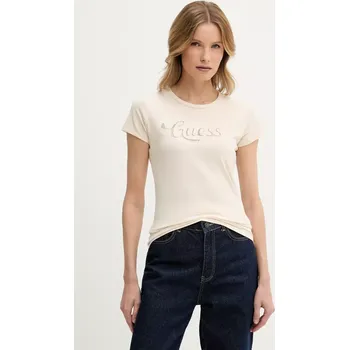 Tričko Guess dámské, béžová barva, W5GI47 KA0Q1 W5GI47.KA0Q1 01X, vel. M