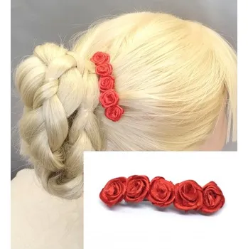 Ozdoba do vlasů Francouzská spona do vlasů Rose červená SF020A