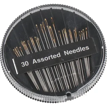 Nástroj na niť a příze Galanterie Kompakt jehel se zlatým ouškem 30 ks