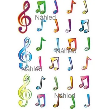 Samolepící dekorace Vozar Notový aršík - samolepky 15x11