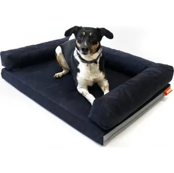 Pelíšek pro psa Aminela pelíšek s okrajem 100x70cm Half and Half černá/šedá