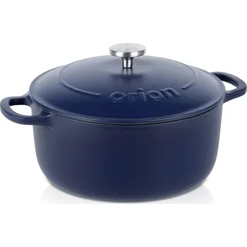 Hrnec Smaltovaný litinový Hrnec na vaření, dušení, pečení, pekáč o objemu 5,2 l