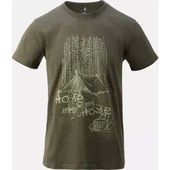 Tričko pánské bavlněné T-shirt Helikon Home Sweet Home Taiga Green XXL