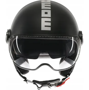 Helma na motorku Otevřená helma Momodesign FGTR Evo Matt Černá/Stříbrná Velikost S