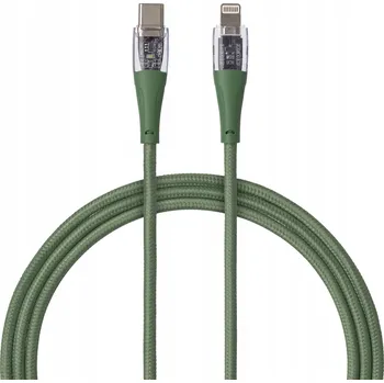 Datový kabel Kabel QUALO USB - Apple Lightning 1 m zelený