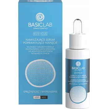 Pleťové sérum BasicLab Hydratační Sérum Zlepšující Napětí Pleti 3% Kyselina Hyaluronová 30 ml