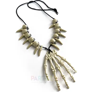 Karnevalový doplněk Náhrdelník ruka kostlivec