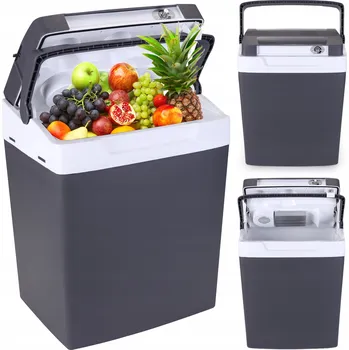 Lednice TURISTICKÁ LEDNIČKA AUTOMOBILOVÁ PŘENOSNÁ CHLADNIČKA 30L 12V 230V