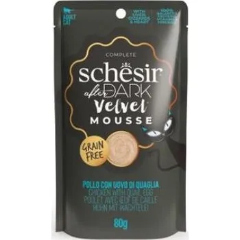 Krmivo pro kočku Schesir Cat kapsa After Dark Velv.Mousse kuře/vejce80g