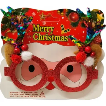 Vánoční dekorace VÁNOČNÍ SKLENÍ SOBÍ PAROHY PAROŽKY Mikuláš sob Mikuláš děti