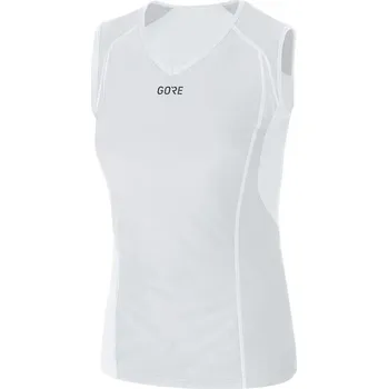cyklistický dres GORE M Women GORE® WINDSTOPPER® Base Layer Sleeveless Shirt light grey / white 38