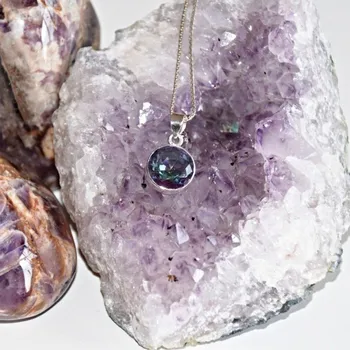 Přívěsek PŘÍVĚSEK MYSTICKÝ TOPAZ STŘÍBRO 925