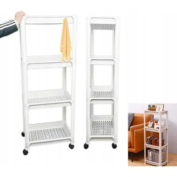 regál Koupelnový regál Hooha bílý 44,5 x 29 x 123 cm