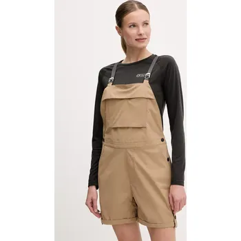 Outdoorové šortky Picture Foday zelená barva, high waist, WSH0106 19X, vel. L