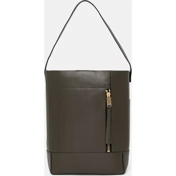 Kabelka Kožená kabelka AllSaints ALBA HOBO zelená barva, W110XC 91X, vel. ONE SIZE