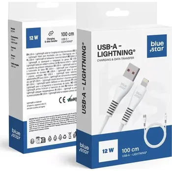 BLUE STAR kabel USB A na Lightning 2A 12W DC99I 1 m bílý