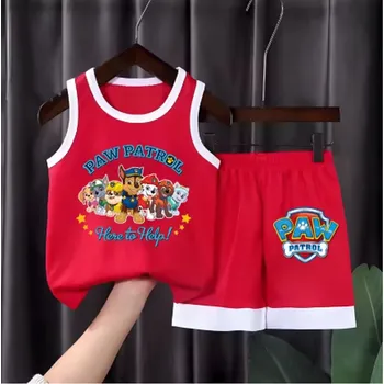 Tlapková patrola Pohodlný letní set pro kluky - tílko + kraťasy s motivem "Tlapková patrola" Barva: Červená, Velikost: 130