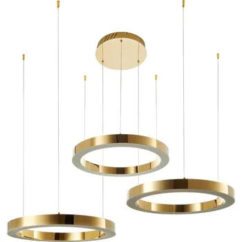 Stropní LED svítidlo CIRCLE 3 kruhy zlaté nastavitelné moderní do obýváku Step into Design