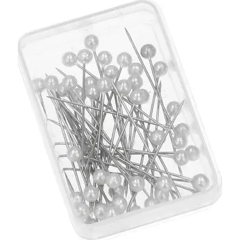 Nástroj na niť a příze Galanterie Špendlíky s perleťovými hlavičkami 0,60 x 38 mm 50 ks bílé