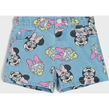 Dívčí oblečení Sinsay - Džínové kraťasy Minnie Mouse - modrá - 092EI-50J - 092EI-50J-128