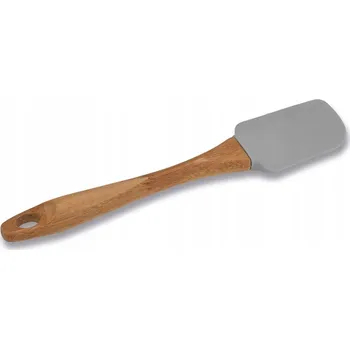 Obracečka Silikonová KUCHYŇSKÁ STĚRKA špachtle s dřevěnou rukojetí 25,5 cm šedá