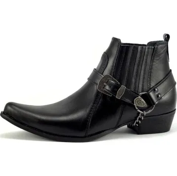 Pánská zimní obuv Selma westernové boty na motorku koně 1220 černá, velikost 41