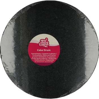 FunCakes Dortová podložka černá O 30 cm, výška 12 mm