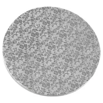 Modecor Dortová podložka stříbrná O 30 cm, výška 12 mm