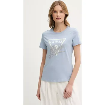 Oblečení a móda Bavlněné tričko Guess W5GI05.I3Z14 modrá 95X, vel. XS