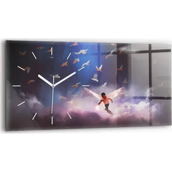 Hodiny Nástěnné hodiny Wallfluent růžové 60 cm