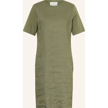 Dámské šaty Oui Dámské Šaty Ze Směsi Materiálů Se Lnem, zelená, 36