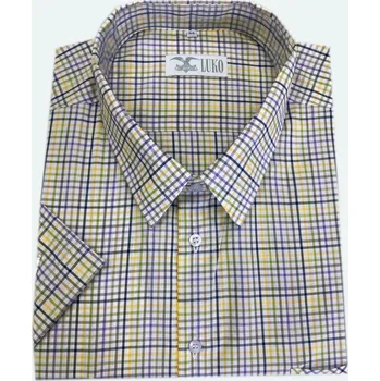 Pánská košile Pánská bavlněná košile s krátkým rukávem (dvě kapsy) - v nadměrné velikosti 4471 2