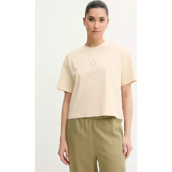 Dámské tričko Tričko s příměsí lnu Picture Hampy dámské, béžová barva, WTS0570 08X, vel. M