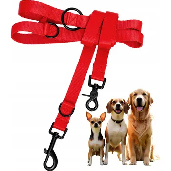 Vodítko pro psa Vodítko pro psa silné tréninkové přepínací nastavitelné červené 2,4 m
