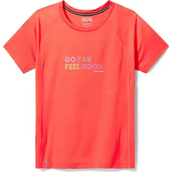 Dámské tričko tričko merino dámské SMARTWOOL W ACTIVE UL GO FAR FEEL GOOD GR SS TEE carnival - M