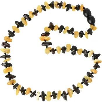 Korálek Baltský jantar Jantarové korálky pro děti proti bolesti leštěné v odstínech třešně a mléčného jantaru