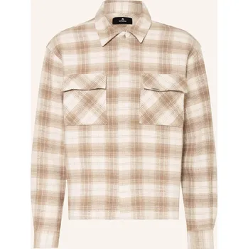 Represent Pánská Flanelová Svrchní Košile, bílá / hnědá, 38