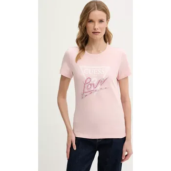 Pánská móda Bavlněné tričko Guess W5GI05.I3Z14 růžová 39X, vel. M