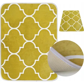 Koberec KOBEREC PODLOŽKA PROTI SKLUZU ŽLUTÁ ŽLUTÝ 120x160 MĚKKÝ BĚHOUN