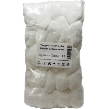 Zdravotnický materiál Tampón stáčený z gázy nester.30x30/50ks Steriwund