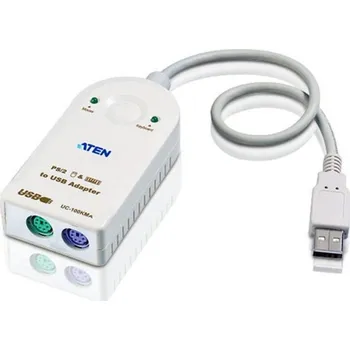 Switch ATEN UC100KMA PS/2 kabel 0,3 m 2x 6-p Mini-DIN USB A Bílá