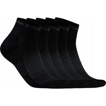 Pánské ponožky Sportovní Ponožky CRAFT CORE DRY MID 5-PAK 37-39 Černé