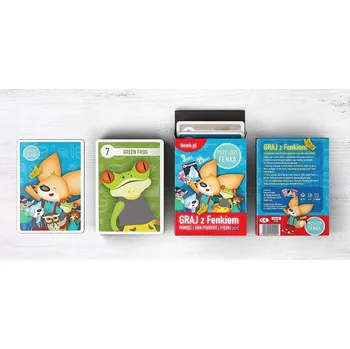 Desková hra Stolní hra Hraj s Fenkem. Pexeso / Černý Petr / Anglické kartičky Wydawnictwo Edukacyjne