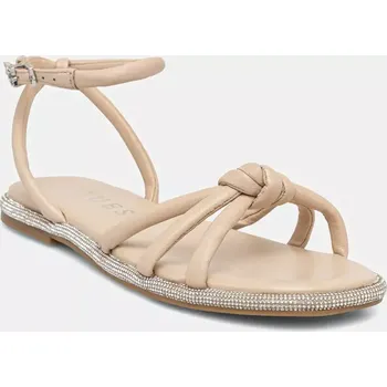 Dámské sandále Kožené sandály Guess SLONE dámské, béžová barva, FLJSLO LEA03 FLJSLO.LEA03.TAUPE 08X, EUR 39