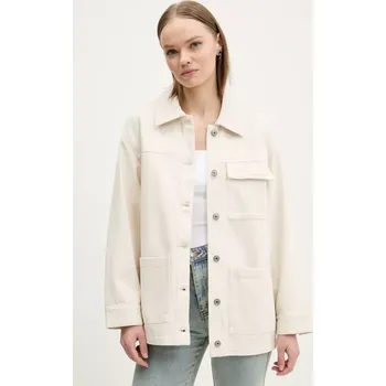 Bavlněná bunda Abercrombie & Fitch KI144.5062.178 béžová 01X, vel. L