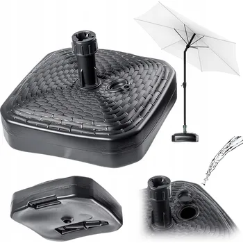 Slunečník ZÁKLADNA SLUNEČNÍKU STOJAN PRO ZAHRADNÍ SLUNEČNÍK ČTVERCOVÝ 39 Cm ZÁTĚŽ