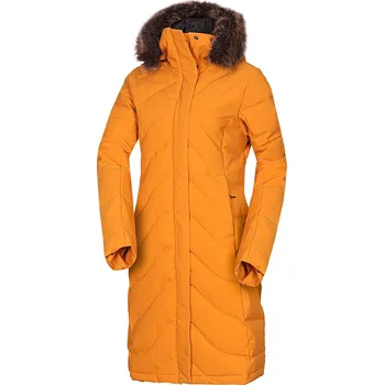 Dámská větrovka Northfinder Dámská zateplená dlouhá bunda s kožešinou ROBIN, cinnamon, XS