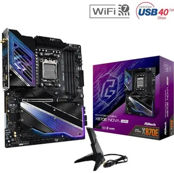 Základní deska ASRock MB Sc AM5 X870E NOVA WIFI, AMD X870, 4xDDR5, 1xHDMI, 2xUSB4, WI-FI